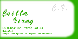 csilla virag business card